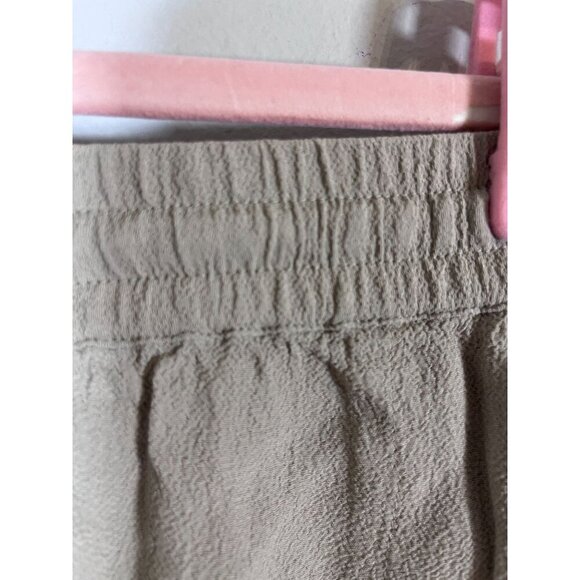 J Jill Culotte Pant L Tan Cropped Neutral Resort Preppy Boho Classic Minimalist - Picture 6 of 12